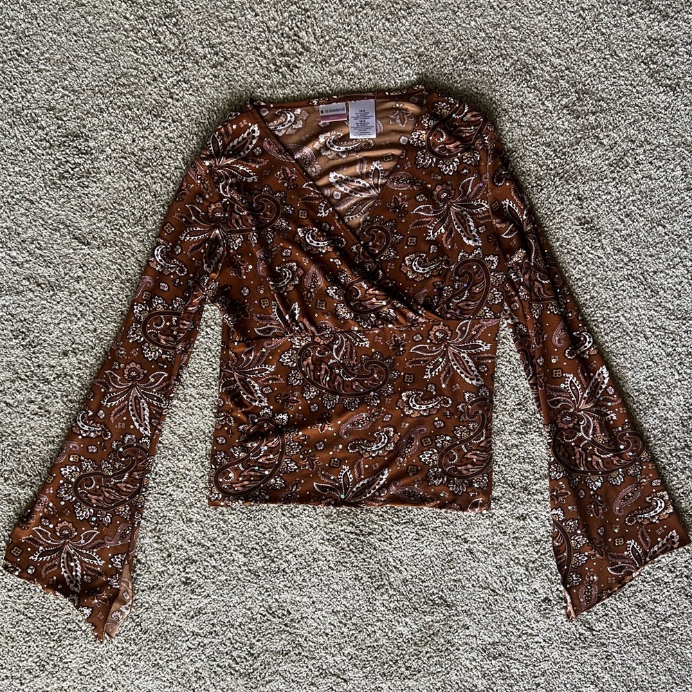 Floral Long-Sleeved Top🤎